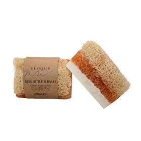Eloque 120 gr El Yapımı Eşek Sütlü ve Ballı Doğal Kabak Lifli Sabun
