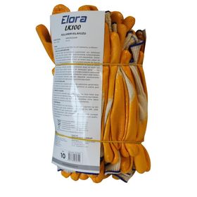 Elora Nitril Pmk Örme Beyaz Sarı LK100 12 Adet
