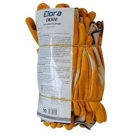 Elora Nitril Pmk Örme Beyaz Sarı LK100 12 Adet