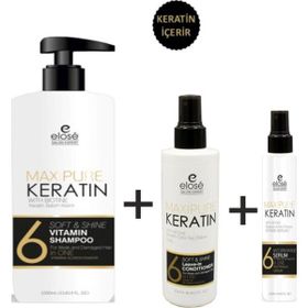 Elose 1 lt Keratin Şampuan + 250 ml Keratin Bakım Sütü + 125 ml Keratin Saç Serumu