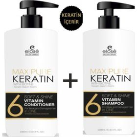 Elose Keratin 1000 ml Şampuan + 1000 ml Saç Kremi