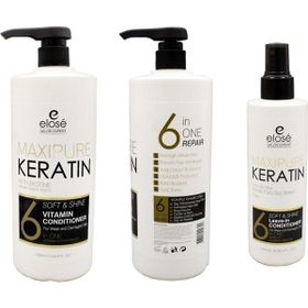 Elose Keratin 1000 ml Şampuan + Keratin 1000 ml Saç Kremi + 250 ml Bakım Sütü