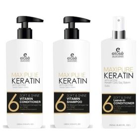 Elose Keratin Seti Şampuan 1 L + Krem 1 L + 250 ml Süt