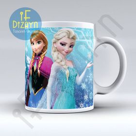 Elsa Ve Anna Baskılı Seramik Kupa Bardak