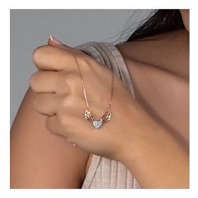 Else Silver 925 Ayar Aşkımın Meleği Gümüş Kolye