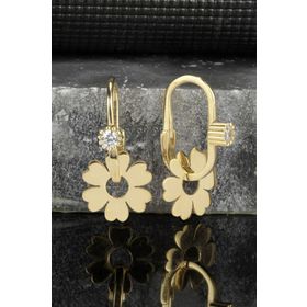 Else Silver 925 Ayar Yonca Göçmen Gümüş Küpe