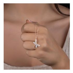 Else Silver Ajör İşlemeli Yusufcuk Gümüş Kolye