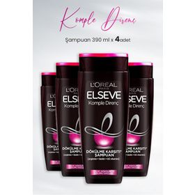 Elseve 4x390 ml Komple Direnç Dökülme Karşıtı Şampuan