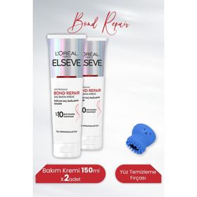 Elseve Bond Repair 2x150 ml Saç Kremi + Tarko Mavi Yüz Temizleme Fırçası