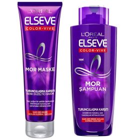Elseve Color Vive Turunculaşma Karşıtı 200 ml Mor Şampuan + Renk Düzeltici 150 ml Mor Maske
