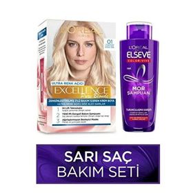 Elseve Excellence Creme 8.1 + Elseve Turunculaşma Karşıtı Mor 200 ml Şampuan
