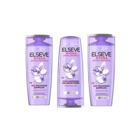Elseve Hydra Hyaluronic 390 ml Saç Kremi + Hydra 2x390 ml Şampuan