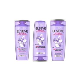 Elseve Hydra Hyaluronic 390 ml Saç Kremi + Hydra 2x390 ml Şampuan