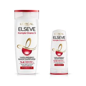 Elseve L'oréal Paris Elseve Komple Onarıcı 5 Yapılandırıcı Bakım Şampuanı 360 ml ve 175 ml Saç Kremi