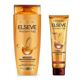 Elseve Mucizevi Yağ 390 ml Şampuan+150 ml Saç Güzelleştirici Krem