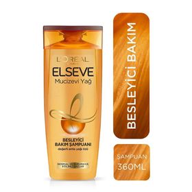 Elseve Mucizevi Yağ Besleyici 450 ml Şampuan + 360 ml Saç Kremi + Tarko Yuvarlak Mavi Saç Fırçası