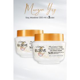 Elseve Mucizevi Yağ Hindistan Cevizi 2x300 ml Saç Maskesi