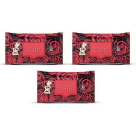 Elsine 3 Paket 90 Adet Kapaklı Gül Kokulu Islak Havlu Mendil
