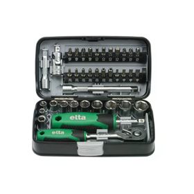 Elta 14000005078 1/4 Cırcır Lokma Anahtar ve 38 Parça Bits Set