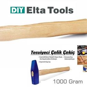 Elta Tesviyeli Ağaç Saplı 1000 gr Çekiç