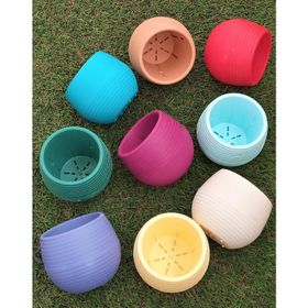Elvan 1,3 LT Renkli Dekoratif Plastik Saksı