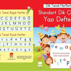Ema 17x24 cm Dik Temel Harfler Renkli Güzel Yazı Defteri