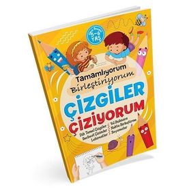 Ema 5-6 Yaş Tamamlıyorum Birleştirme Çizgiler Çizme Çalışma Kitabı