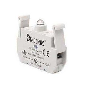 Emas 12-30VAC-DC B9 Sinyal Yeşil Ledli Blok