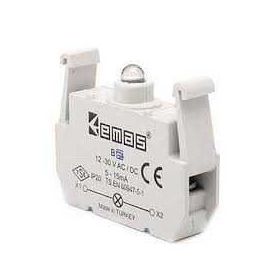 Emas 12-30VAC-DC B9 Sinyal Yeşil Ledli Blok