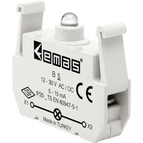 Emas 12-30VAC-DC B9 Sinyal Yeşil Ledli Blok