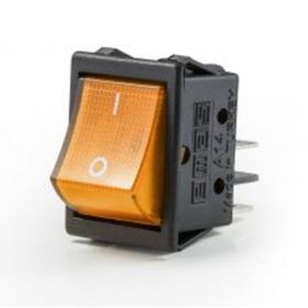 Emas A14B1S11 2NA 30x22 mm Siyah Gövdeli Terminalli Işıklı Switch