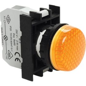Emas B0S0XS 100-230V AC Sarı Kontak Bloklu Led Sinyal Lambası