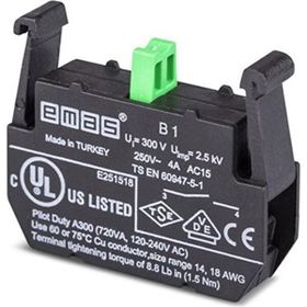 Emas B1 20 Renk 1NA Kontak Blok