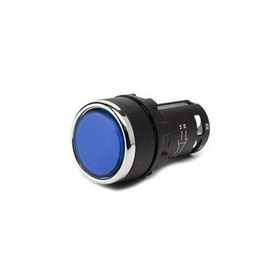 Emas B100DM B Serisi Plastik 1NO Yaylı Düz Mavi 22 mm Buton