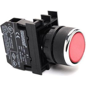 Emas B100FK B Serisi Plastik 1NO Yaylı Kalıcı Kırmızı 22 mm Buton