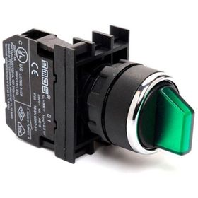 Emas B100SL21Y Yaylı Yeşil Led 0-1 1 NA Işıklı Mandal Buton