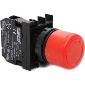 Emas B200E30 B Serisi Plastik 1NC Acil Stop 30 mm Çevirmeli Kırmızı 22 mm Buton