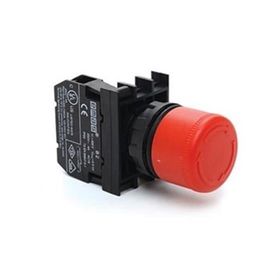 Emas B200E30 B Serisi Plastik 1NC Acil Stop 30 mm Çevirmeli Kırmızı 22 mm Buton