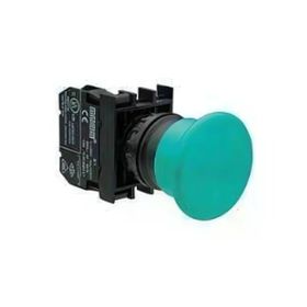 Emas B200MY B Serisi Plastik 1NC Yaylı 40 mm Mantar Yeşil 22 mm Buton