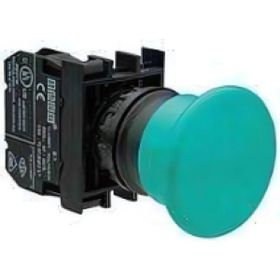 Emas B200MY B Serisi Plastik 1NC Yaylı 40 mm Mantar Yeşil 22 mm Buton