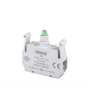 Emas B9 12-30V AC/DC Ledli Yeşil Sinyal Blok Butonu