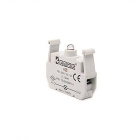 Emas BK 100-230V AC Kırmızı Ledli Sinyal Blok Butonu