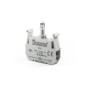 Emas BM 100-230V AC Ledli Mavi Sinyal Blok Butonu