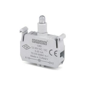 Emas CB5 12-30V AC/DC Beyaz Ledli Butonluk