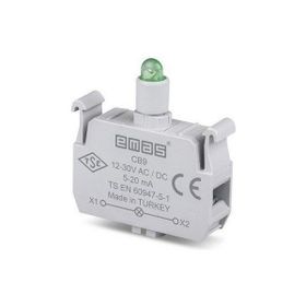 Emas CB9 12-30V AC/DC Ledli Yeşil Sinyal Blok Butonu