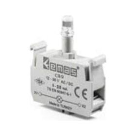 Emas CB9 12-30V AC/DC Ledli Yeşil Sinyal Blok Butonu
