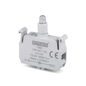 Emas CBD 110V AC/DC Kırmızı Ledli Sinyal Blok Butonu