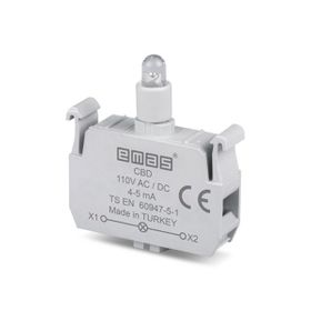 Emas CBD 110V AC/DC Kırmızı Ledli Sinyal Blok Butonu