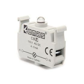 Emas CBS 100-230V AC Ledli Sarı Sinyal Blok Butonluk