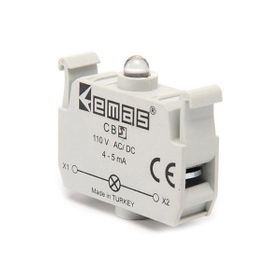 Emas CBS 100-230V AC Ledli Sarı Sinyal Blok Butonluk